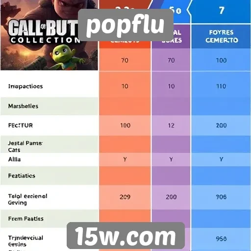 Comparativo entre jogos populares no Popflu